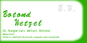 botond wetzel business card